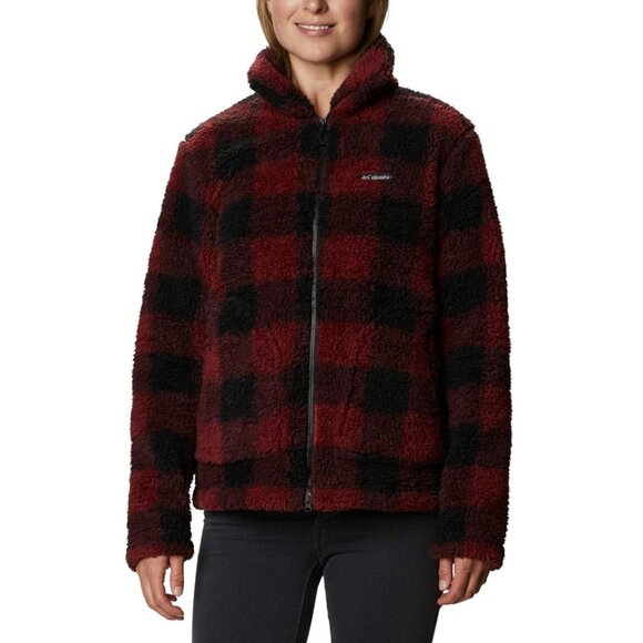 COLUMBIA Winter Pass Buffalo Check Full Zip Sherpa Jacket - Picture 2 of 12